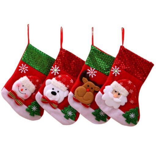 5 Styles 4pcs Christmas Stockings - Image 6