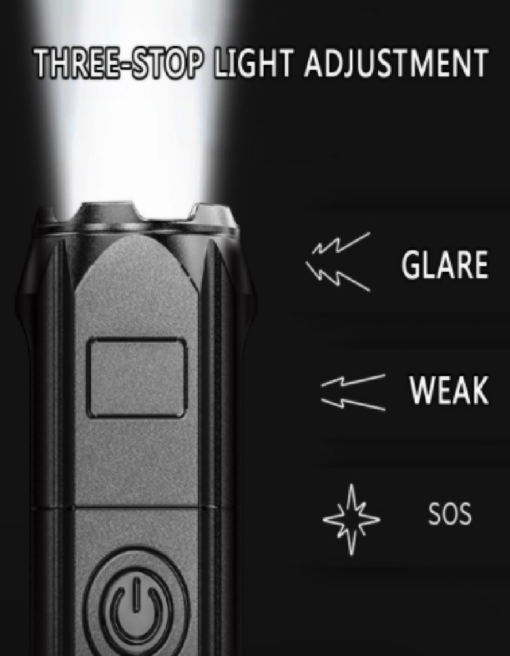 T6 Tactical  USB Charging Flashlight - Image 4