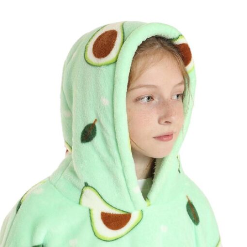 Kids Oversized Fluffy Hoodie Blanket - Image 23