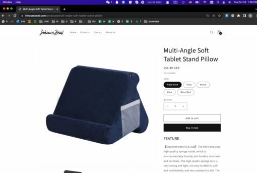 Light Weight Soft Warm Multi-Angle Soft Tablet Stand Pillow - Image 12