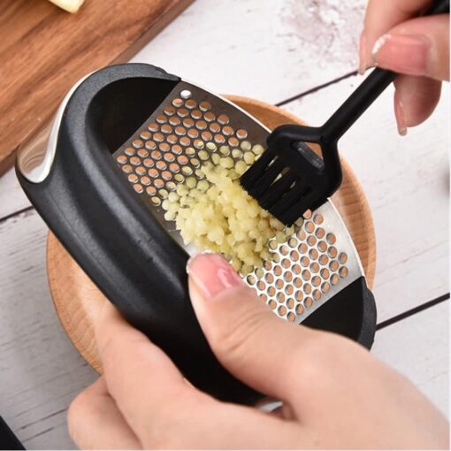 One or Three Piece Manual Stainless Steel Garlic Presses Set - Image 3