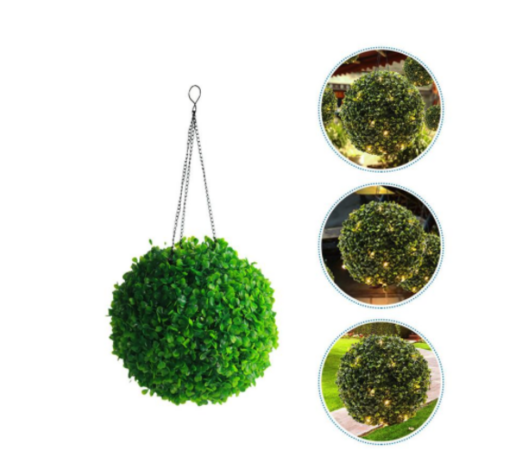 1 or 2 Solar Topiary Ball with LEDs - Image 2