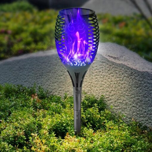 Four or Eight Pack Solar LED Flickering Flame Torch Light