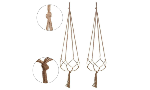 4, 8 or 12 Pcs Flower Basket Rope Macrame Wall Hanging Plant Pot Plants Hanger - Image 3