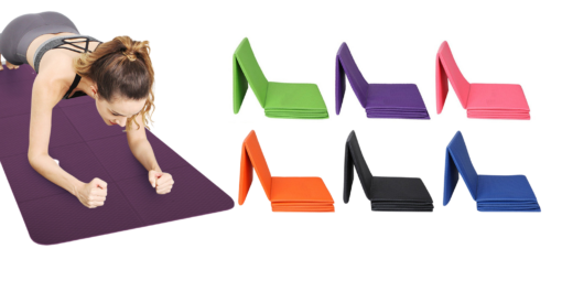 Portable 4mm Thick Anti-slip Foldable Yoga Pilates Ma - Image 5