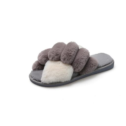 Cross Colorful Winter Fluffy Slipper - Image 10