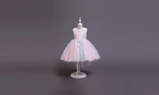 Kids Sleeveless Flower Princess Dress - Image 6