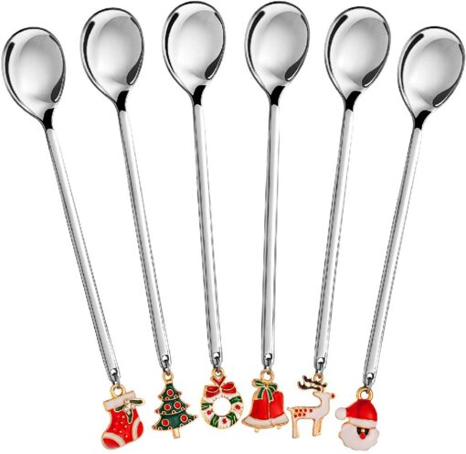 Six-Pieces Christmas Coffee Spoon & Fork Sets - Image 11