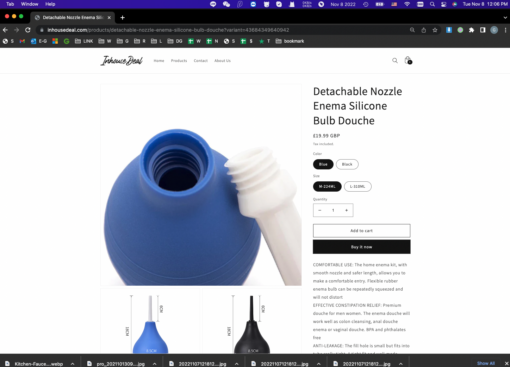 Detachable Nozzle Enema Silicone Bulb Douche - Image 7