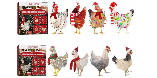 Four-Piece Christmas Scarf Chicken Ornament Sets Relaunch 2022-11-0 - Image 7