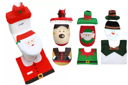 Christmas Toilet Cover Decoration Set