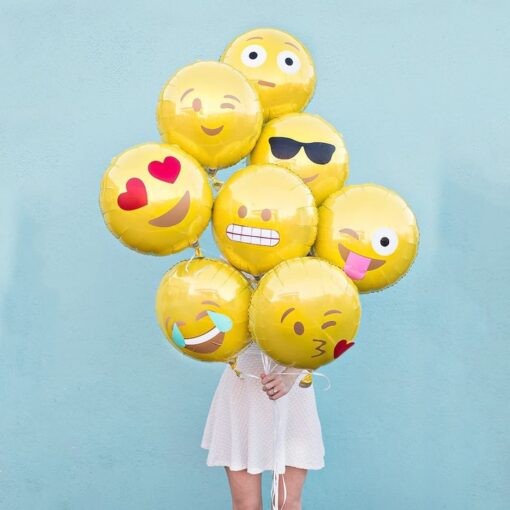 100 Pcs Emoji Party Latex Balloons 12 Inch - Image 4