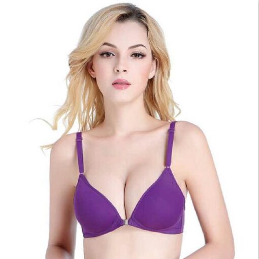 3 pack Women's Seamless Front Closure Bra  Push Up Bra - - Image 7