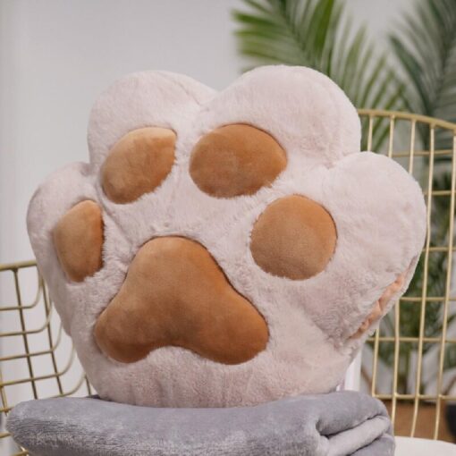 3 in 1 Blanket Cat's Paw Hand Warmer Plush Pillow - Image 12