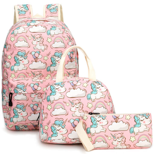 Unicorn 3 in 1 Backpack Set - Unicorn Backpack with Lunch Bag and Pencil Case - Image 7