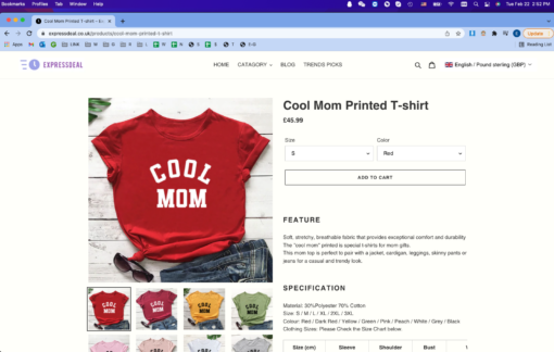 Cool Mom Printed T-shirt - Image 7