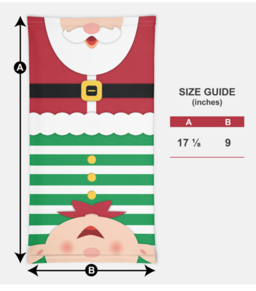 Christmas Neck Gaiter Face Mask Print - - Image 19