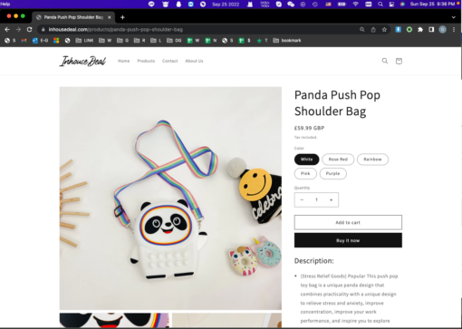 Panda Push Pop Shoulder Bag - Image 8