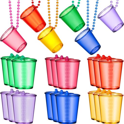 12 Pieces Shot Glass on Beaded Necklaces - Image 13