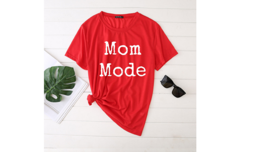 Mom Mode Printed Funny T-shirt - Image 3