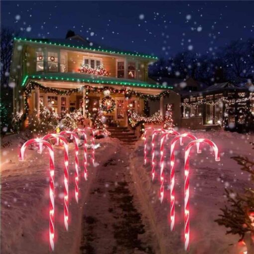 5 or 10 Pieces Christmas Candy Solar lights - Image 4