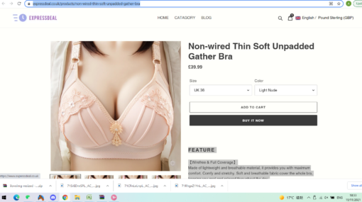 Wireless Thin Soft Gather Bra - Image 11