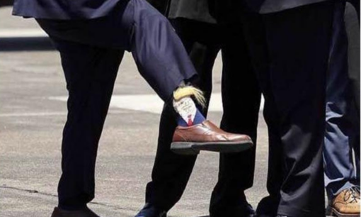 One or Six Pairs Trump Socks With Fake Hair - Image 6