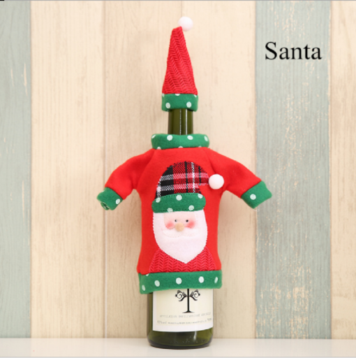 Christmas Wine Bottle Decoration