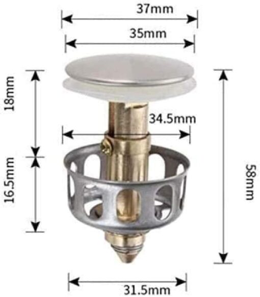 One, Two or Four Drain Filter Bathroom Sink Stopper - Image 3