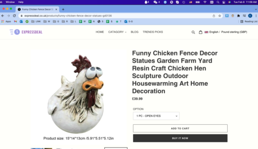 Funny Chicken Fence Decor Statues - Image 19