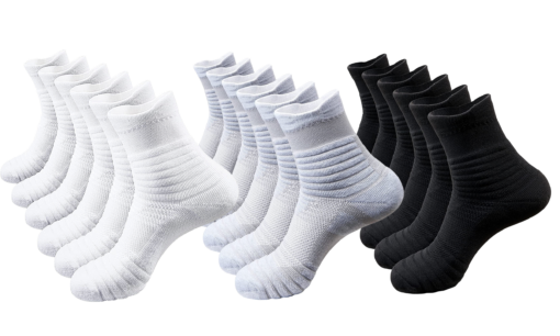 6 or 12 Pairs Athletic Thick Towel Socks - Image 2