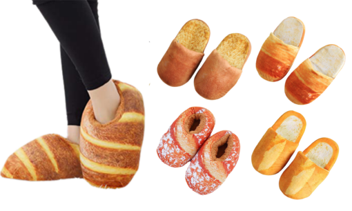 Warm Bread Baguette Non-Slip Bread Slippers