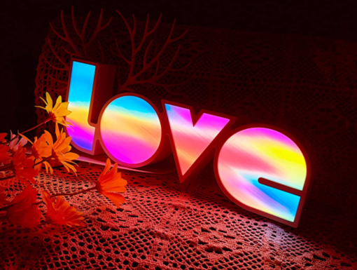 Rainbow LOVE Letter Lamp - Image 7