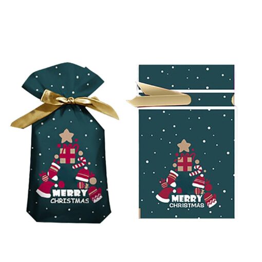 10 pcs Christmas Drawstring Gift Bag - Image 12