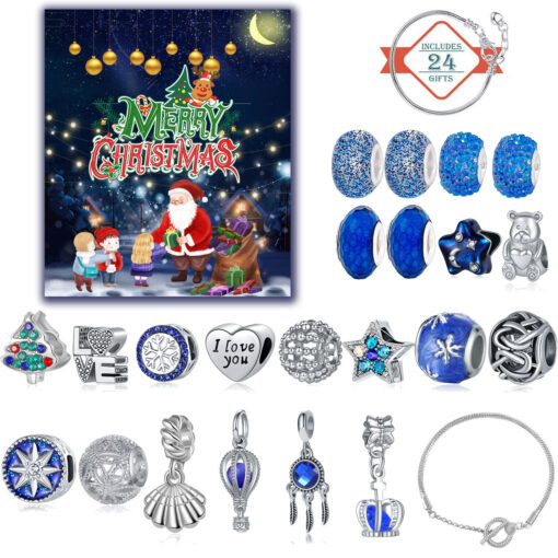 24 Days Advent Calendar DIY Charm Bracelet Making Kit - Image 5