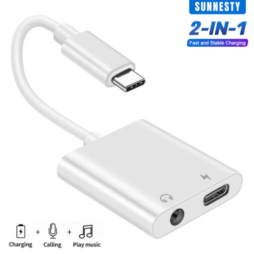 Lightening or Type C USB Headphone Jack Audio Dongle and Charging Port - Image 7