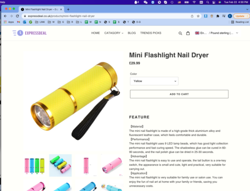 One or Four Mini Flashlight Nail Dryer - Image 6