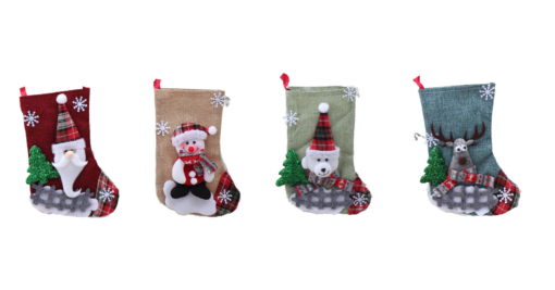 5 Styles 4pcs Christmas Stockings - Image 17