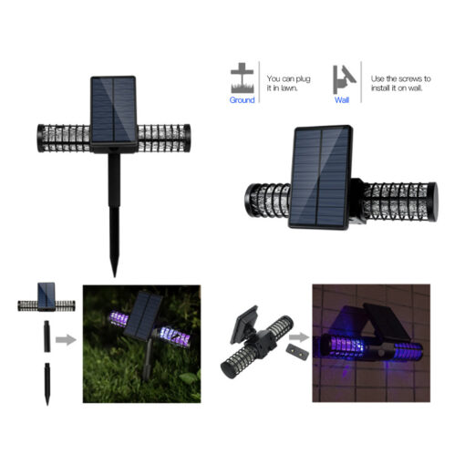 One, Two or Four Outdoor Solar Bug Zapper Light - Image 2