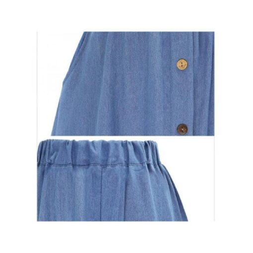 Women Fashion High Waist Denim Skirt Loose Slim Casual Skirt - Image 5