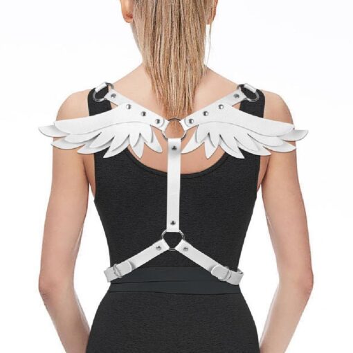 PU Leather Adjustable Chest Angel Wings - Image 5