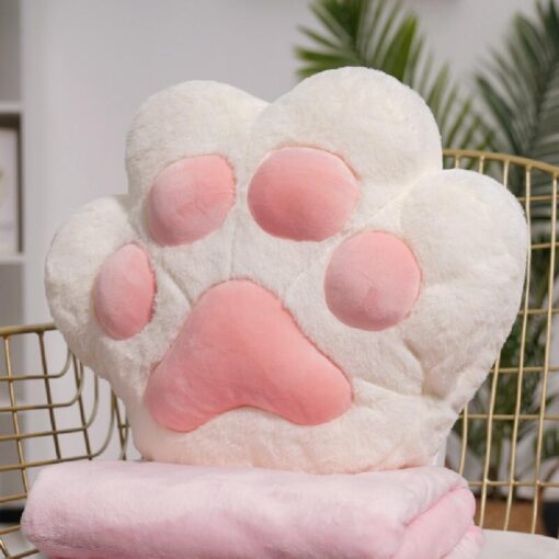 3 in 1 Blanket Cat's Paw Hand Warmer Plush Pillow - Image 15