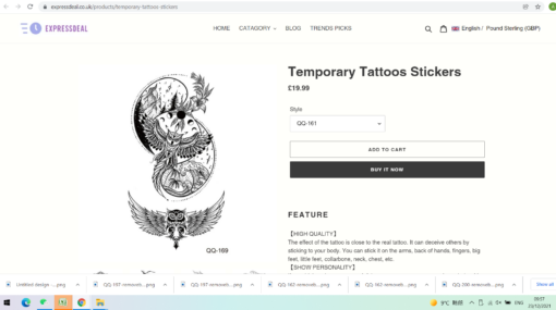 Temporary Tattoos Adjustable Stickers - Image 9