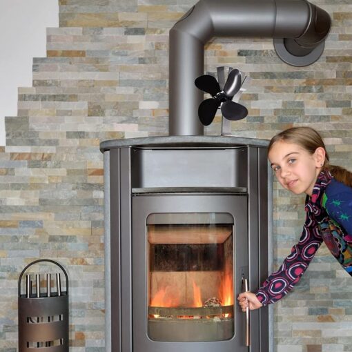 Energy Saving Stove Heat Powered Fireplace Fan - Image 6