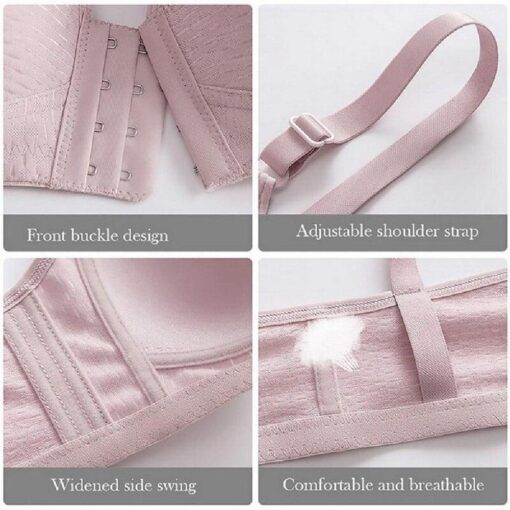 Comfortable Breathable Front Closure Push Up Bra - Image 12