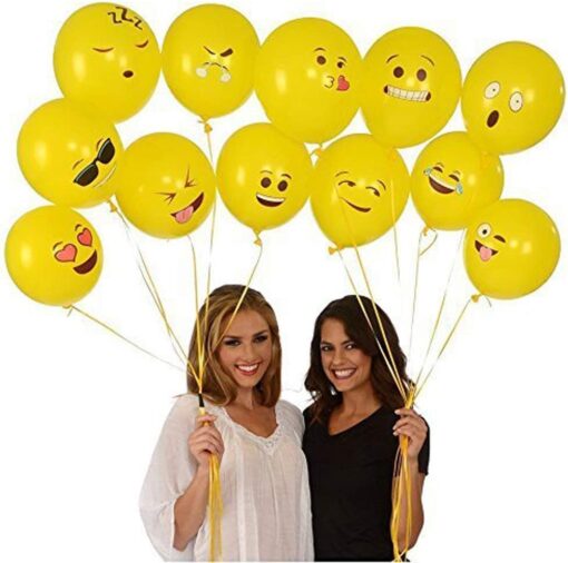 100 Pcs Emoji Party Latex Balloons 12 Inch - Image 11