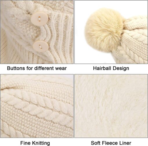 Winter Warm Knitted Cap＆Neck Warmer Sets - Image 5