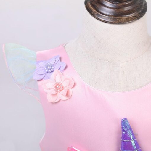 Kids Sleeveless Rainbow Unicorn Princess Dress - Image 18