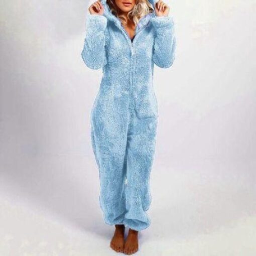 Womens Fleece Teddy onesie -7color - Image 8