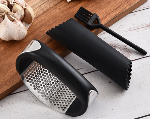 One or Three Piece Manual Stainless Steel Garlic Presses Set - Image 13